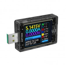 WITRN U3 Voltage Current Meter USB Tester w/ Temperature Probe For Fast Charge Protocol Detection