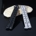 Beginner Butterfly Knife Seven-Hole Butterfly Practice Knife Training Knife All-Steel Butterfly Comb Blade Butterfly Knife-Black