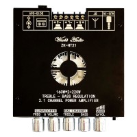 ZK-HT21 2.1 Channel Power Amplifier Board 160W*2 + 220W Bluetooth Power Amp TDA7498E Amplifier