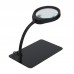 Desktop Magnifying Glass HD Plug-in Repair Magnifier Reading Loupe with 10X Lens 36 LED Lights