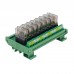 8 Channel OMRON Relay Module SPDT 8 Ways Driver Board Socket DC 24V 16A 1NO+1NC 35mm Din Rail Mount