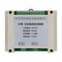 Multichannel AC Current Transmitter RS485 Acquisition Module 10 Channels Current Detection Module 10A