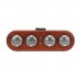 IN4 Glow Tube Clock Digital Nixie Clock LED Backlight Knob Operation Sandalwood Shell Circular Type