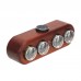 IN4 Glow Tube Clock Digital Nixie Clock LED Backlight Knob Operation Sandalwood Shell Circular Type