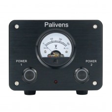 Palivens P20 Black Audio Power Filter Purifier Pointer Type Voltage Meter With Yellow Backlight