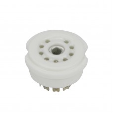 10 PCS Chassis Mount 9pin Ceramic Vacuum Tube Socket Base FOR 12AX7 EF86 6922 EL84 6DJ8 12AU7 12AT7 Hifi Audio Guitar Tube AMP