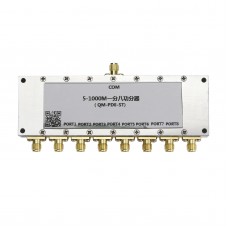 QM-PD8-ST 5-1000M RF Power Divider VHF UHF One-To-Eight Power Splitter Power Combiner SMA Connectors