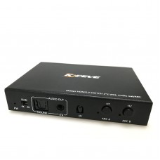 KC-HDA202A HDMI Audio Splitter 2 In 2 Out 18Gbps HDMI2.0 Switch 2*2 With Audio Out/ARC