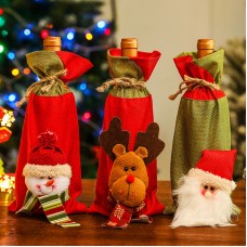 Christmas Wine Bottle Cover Champagne Hotel Restaurant Home Holiday Party Funny Decoration Props