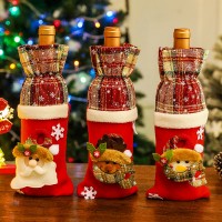 Funny Christmas Wine Bottle Cover Decoration Props Perfect For Hotel Restaurant Home Holiday Party