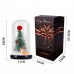 Desktop Christmas Tree With Lights Glass Cover Christmas LED Ornaments Xmas New Year Creative Gifts