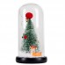 Desktop Christmas Tree With Lights Glass Cover Christmas LED Ornaments Xmas New Year Creative Gifts