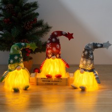 Gnome Christmas Faceless Doll With Light Luminous Plush Dwarf Doll Christmas Ornament Xmas Gift