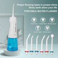 WF201K-2D 300ML Rechargeable Water Flosser Cordless Oral Irrigator Portable Water Flosser 3 Modes