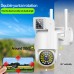 2MP Waterproof Outdoor Camera Security Camera Indoor Wifi Camera Dual Lens Full Color Night Vision