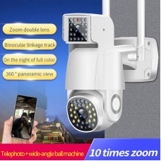 2MP Waterproof Outdoor Camera Security Camera Indoor Wifi Camera Dual Lens Full Color Night Vision