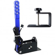 16Bit USB Handbrake Brake with C-Clamp for PC Windows for Sim Racing Games G25/G27/G29/T500-Blue