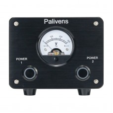 Palivens P20 Black Audio Power Filter Power Supply Filter Pointer Type Voltage Meter Blue Backlight