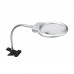 LED Illuminating Magnifier Metal Hose Magnifying Glass Desk Table Reading Lamp Light with Clamp for Reading Painting sewing