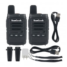 HamGeek Mini-3358W 2PCS Mini Walkie Talkie VHF UHF Transceiver 8W 2-3KM 16-Channel VHF UHF Radio