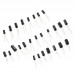 500Pcs/lot 0.1UF-1000UF 24Values Aluminum 10-50V Mix Electrolytic Capacitor Assorted Kit And Storage Box