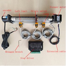 Sliding Table Kit Stepping Motor Encoder Lead Screw Stroke 7.7" PLC Positioning Control Practice