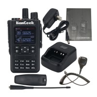 HamGeek HG-590 Amateur GPS Walkie Talkie 6-Band Handheld Transceiver 256 Channels w/ Handheld Mic