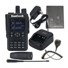 HamGeek HG-590 Amateur GPS Walkie Talkie 6-Band Handheld Transceiver 256 Channels w/ Handheld Mic