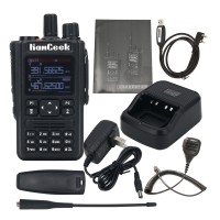 HamGeek HG-590 Amateur GPS Walkie Talkie 256CH Handheld Transceiver w/ Programming Cable Handheld Mic