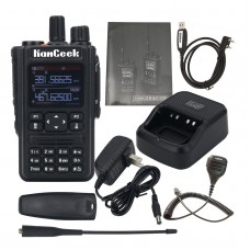 HamGeek HG-590 Amateur GPS Walkie Talkie 256CH Handheld Transceiver w/ Programming Cable Handheld Mic