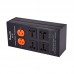 3000W 15A LED Display Aluminum Audio Noise AC Power Filter Amplifier PC Power Conditioner Purifier Surge Protection-Black