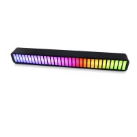 RGB Colorful 32 Bit Music Levels Pickup Rhythm Sound Control Light Car Gameroom Party Atmosphere Effect Bar Light DJ Disco