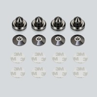 4PCS Foot Pads Stable Spike Floor HIFI Shock Absorber for CD Amplifier Home Speaker Desk Stand Isolation Copper Suspension Base-Black