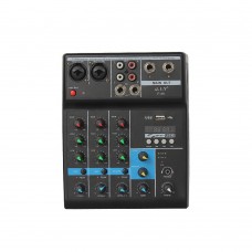 Bluetooth 4-way Tuning Table USB Audio DJ Mixer Perform Live Singing Recording Computer Phone Sound Card Reverberation DJ Device