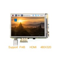 3.5 inch HDMI LCD Screen 3.5" Display 60 fps 1920*1080 IPS Touch Screen with Adapter for Raspberry Pi 3B
