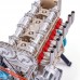DM113 Metal Model Engine Kit 4 Cylinder Engine Model Kit Unassembled (Full Metal Version)