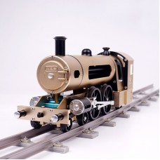 DM21 Steam Train Steam Locomotive Model Kit w/ Track Model Steam Locomotive Unassembled Toy Gift