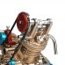 DM114 V2 Engine Model Car Engine Model Kit Metal Model Engine Kit Unassembled Gift Toy Collection