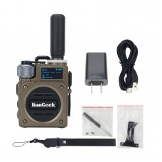 HamGeek G6 Walkie Talkie 4G Original UHF Radio 10W 5000KM 400-470MHz Dual PTT Free Real-PTT Account w/ Earbuds (Bronze)