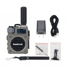 HamGeek G6 Original PTT Radio 4G Walkie Talkie 10W 5000KM 400-470MHz Free Real-PTT Account w/ Earbuds (Light Grey)