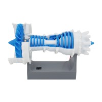 3D Printed Electric Jet Engine Model Supercharged Engine With Chrysanthemum Nozzle For Trent 1000