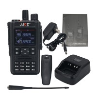 Full Band Walkie Talkie Handheld Transceiver VHF UHF Radio With Color Screen 256 Channels For JJCC