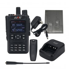 Full Band Walkie Talkie Handheld Transceiver VHF UHF Radio With Color Screen 256 Channels For JJCC