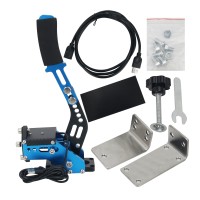 USB Hand Brake+Clamp for Logitech G27/G29/T300RS /G920/G295 Racing Games Brake System Handbrake Auto Parts-Blue