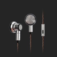 JCALLY EP05 Flat Head Earbuds 16mm Driver High Resolution PET 5N 152+3High Purity OFC Earphone with Microphone-Brown Cable