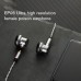 JCALLY EP05 Flat Head Earbuds 16mm Driver High Resolution PET 5N 152+3High Purity OFC Earphone with Microphone-Brown Cable