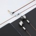 JCALLY EP05 Flat Head Earbuds 16mm Driver High Resolution PET 5N 152+3High Purity OFC Earphone with Microphone-Brown Cable