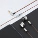 JCALLY EP05 Flat Head Earbuds 16mm Driver High Resolution PET 5N High Purity OFC Earphone No Microphone-Silver Cable