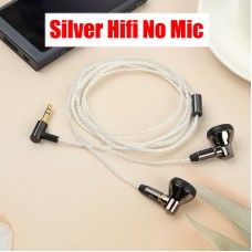 JCALLY EP09 Dynamic in Ear Earphones Oxygen Free Copper Plated Earbuds Wired Headphones High Purity OFC Headset -Silver Cable