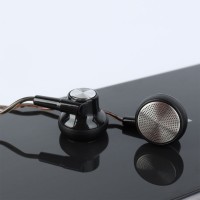 JCALLY EP01 3.5mm Wired Headphones 15.4MM Dynamic Flat Head Music Earphone Smart Phone Earbuds Copper Wire No Mic-Black